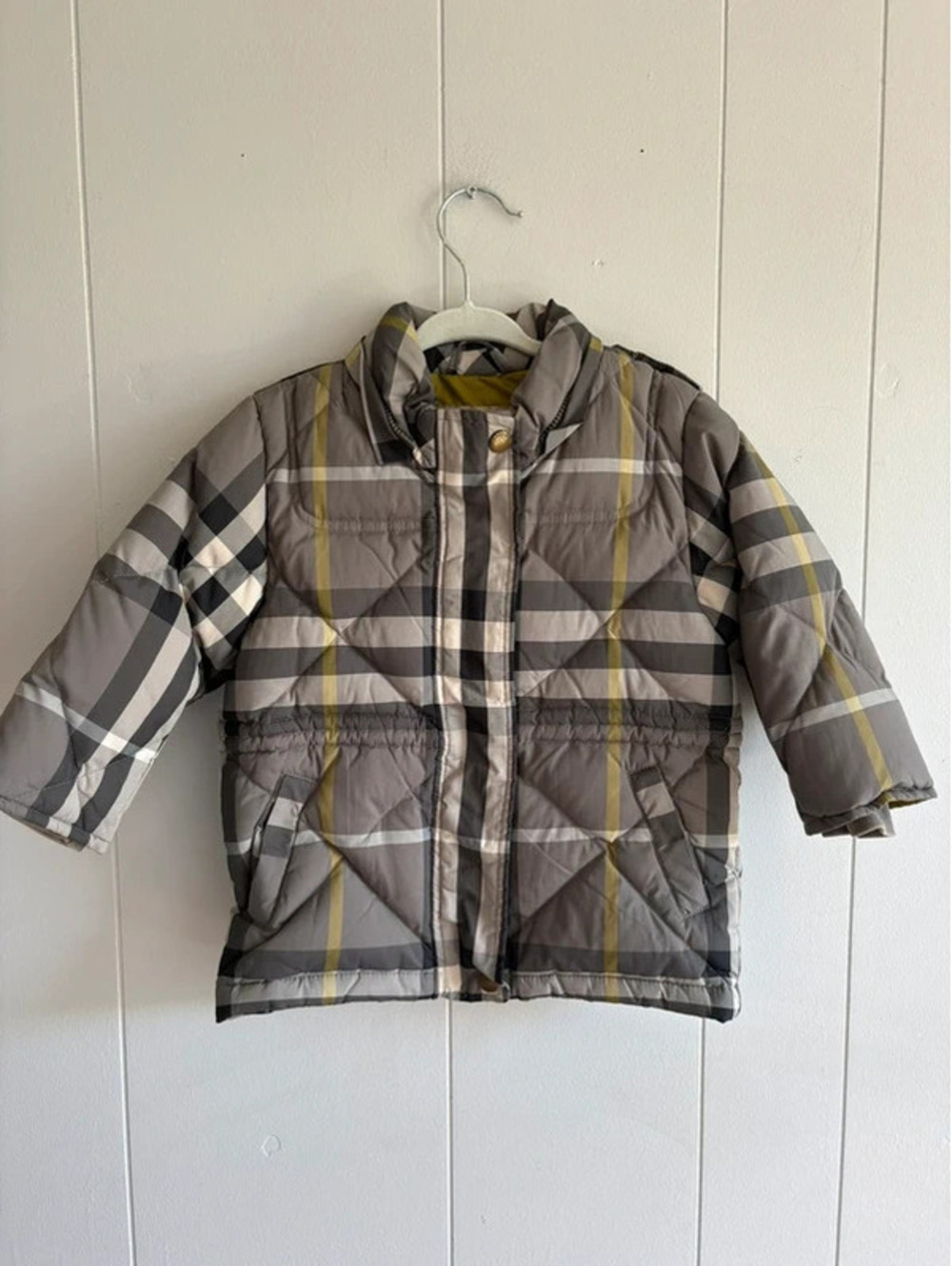 Burberry Infant Boys 12M Plaid Down Coat